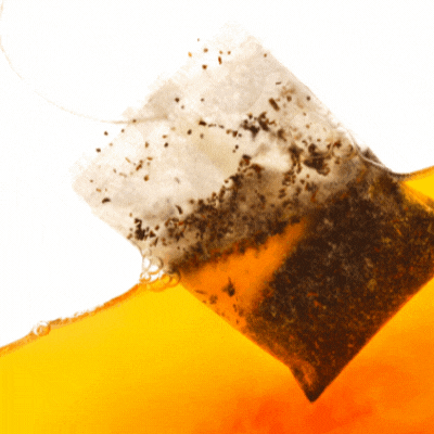 Plastic seeping out of tea bag