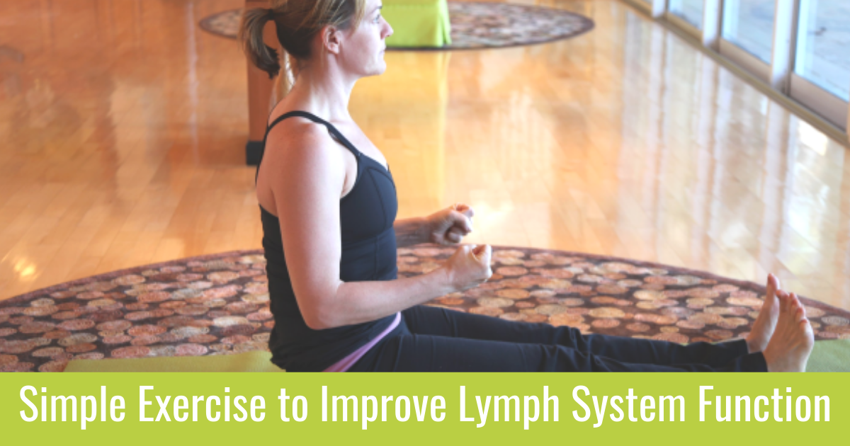 Woman Squeeze Release Exercise to Improve Lymph System Function