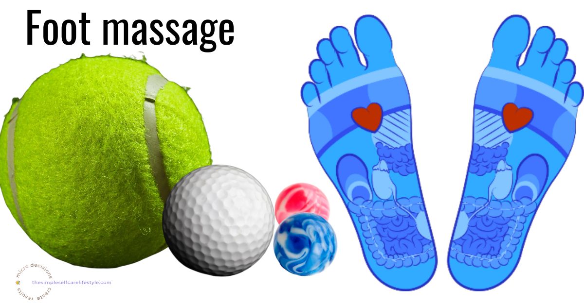 foot massage Tennis ball, Golf Ball, Super Balls and Foot reflexology ilustration