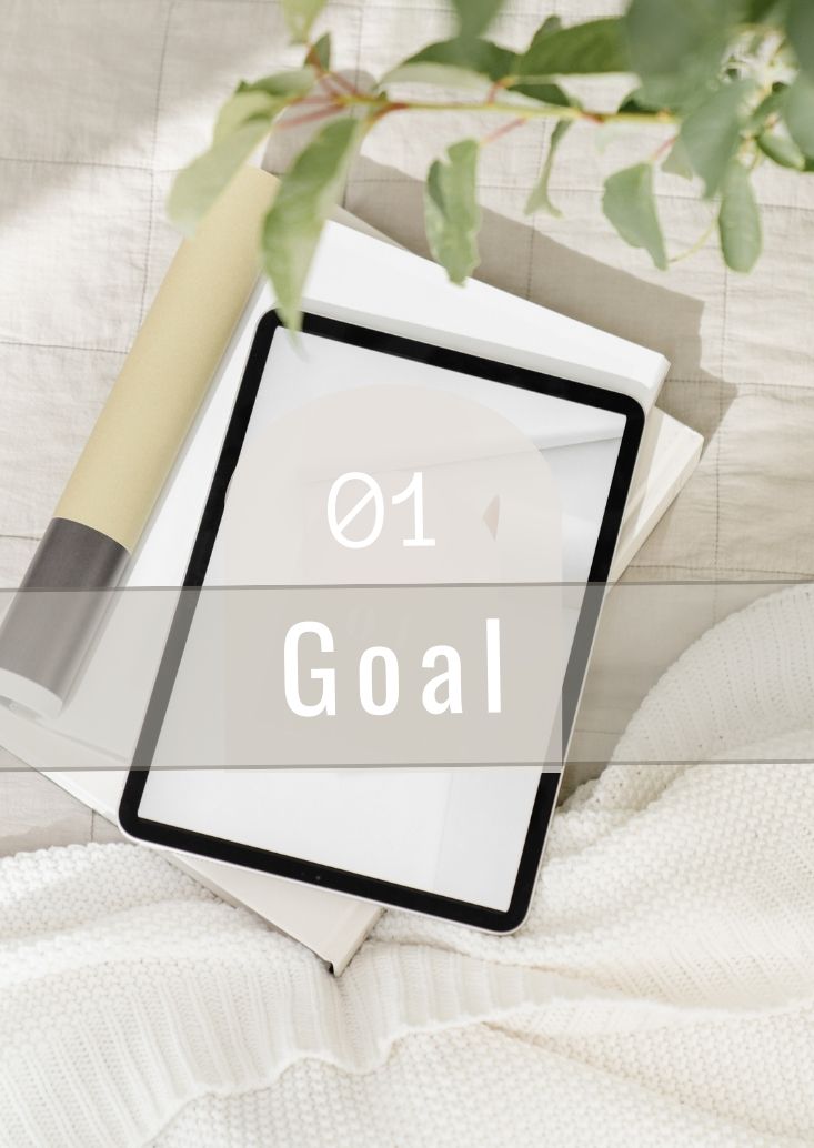 One Goal image on a tablet on a table
