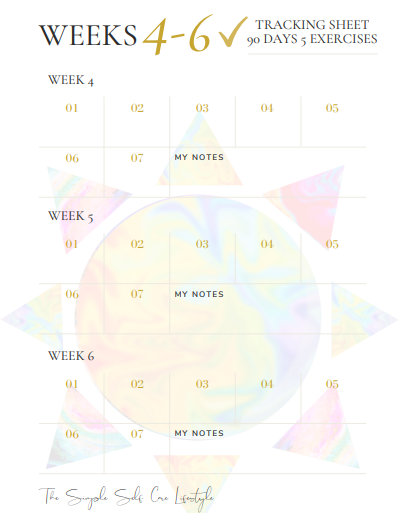 Weeks 4-6 tracking Calendar