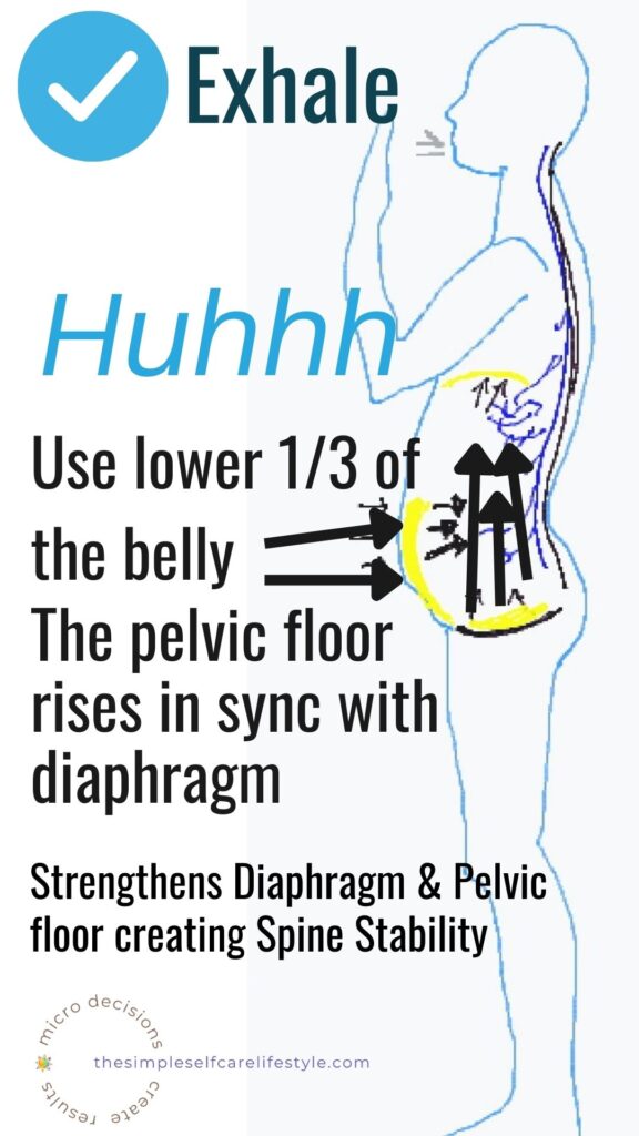 Illustration diaphragm training it with E for E breathing is the best technique